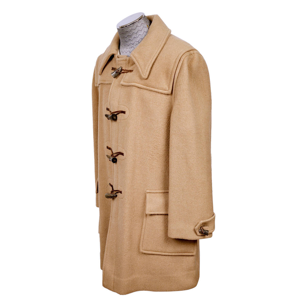 Vintage Gloverall Duffle Toggle Coat Made in England Mens Size L - Poppy's Vintage Clothing