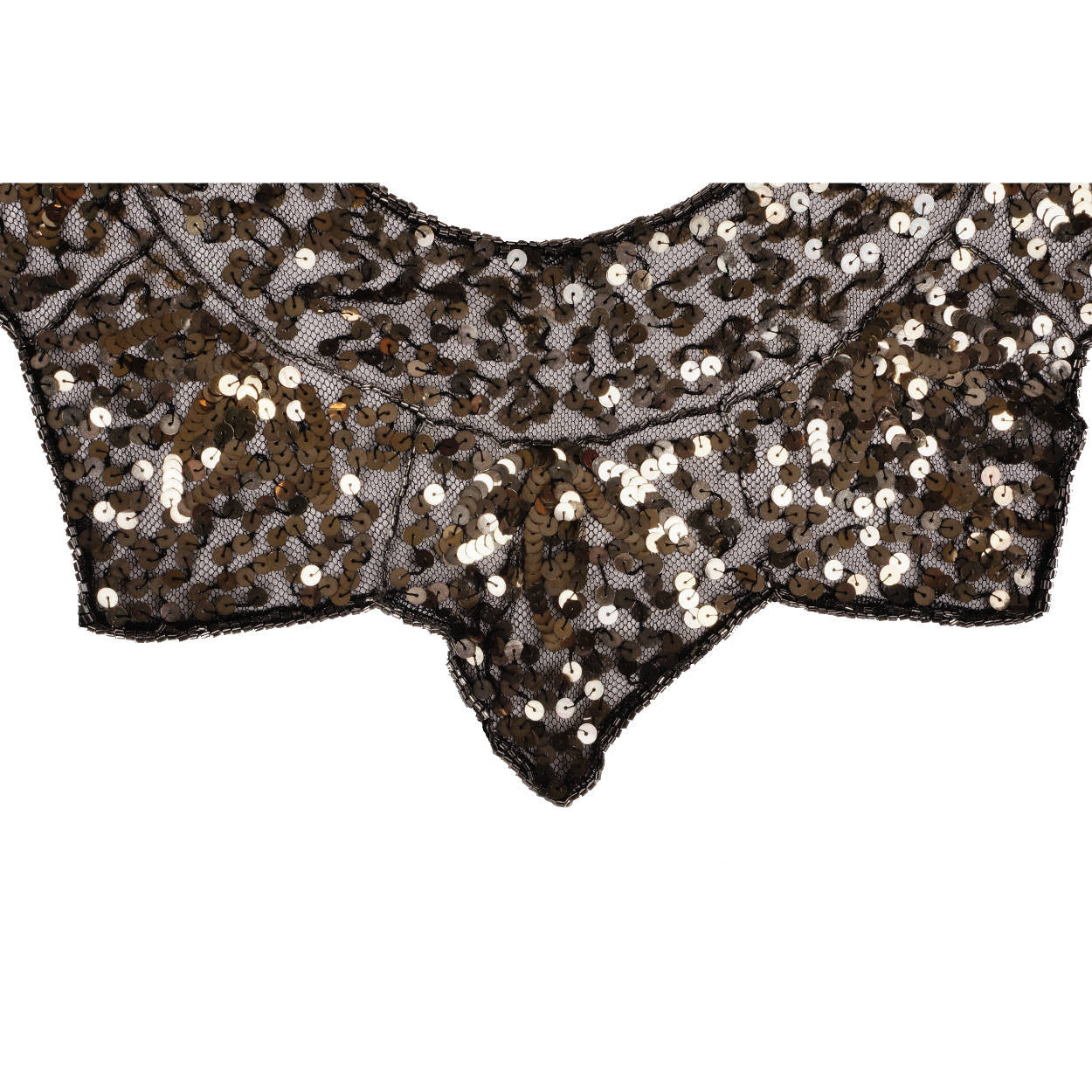 Vintage Gold Sequin Collar 1930s Glamour Accessory Accent - Poppy's Vintage Clothing