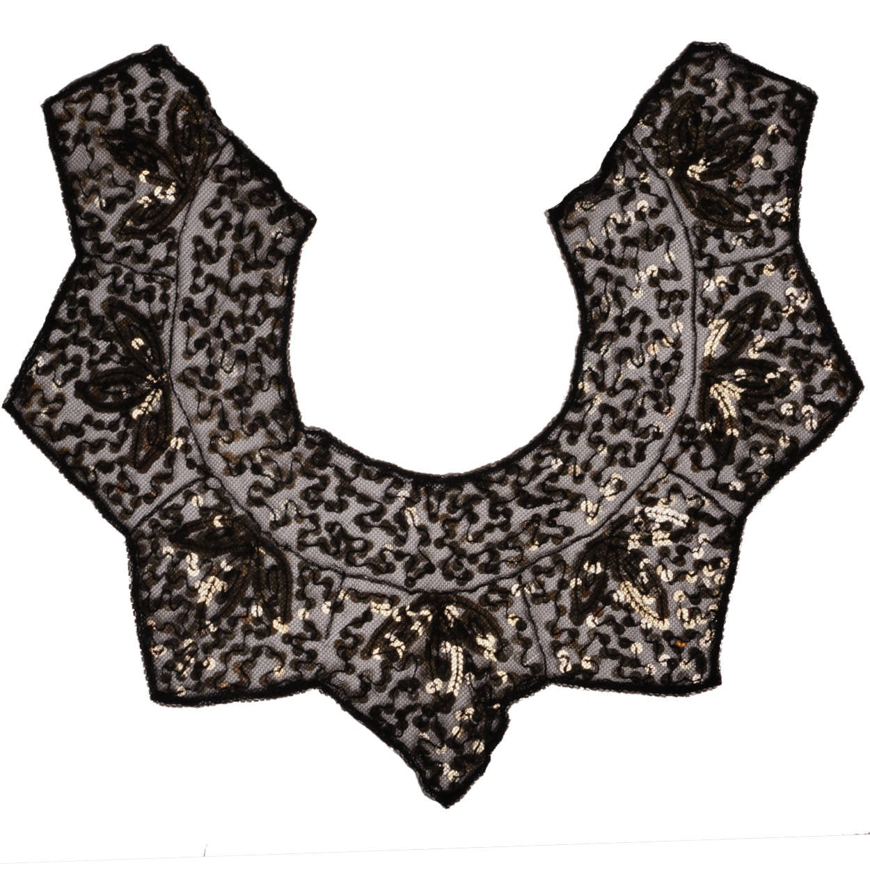 Vintage Gold Sequin Collar 1930s Glamour Accessory Accent - Poppy's Vintage Clothing