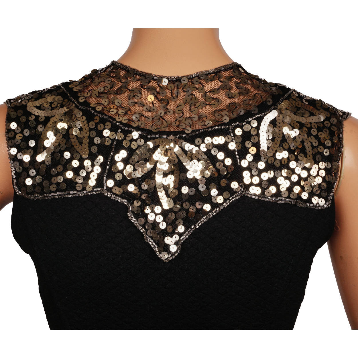 Vintage Gold Sequin Collar 1930s Glamour Accessory Accent - Poppy's Vintage Clothing
