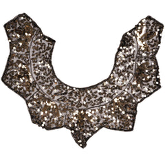 Vintage Gold Sequin Collar 1930s Glamour Accessory Accent - Poppy's Vintage Clothing