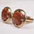 Vintage Goldstone Cufflinks Copper Aventurine Glass Gold Tone Setting - Poppy's Vintage Clothing