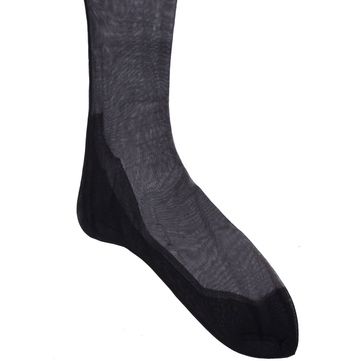 Vintage 1940s Black Nylon Stockings Seamed Cuban Heel Gotham Gold Stripe 10.5x33 - Poppy's Vintage Clothing