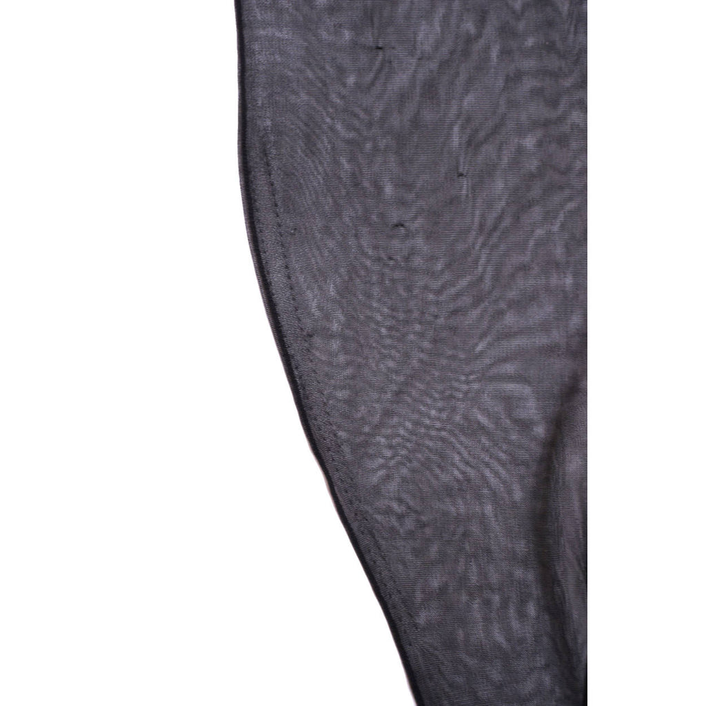 Vintage 1940s Black Nylon Stockings Seamed Cuban Heel Gotham Gold Stripe 10.5x33 - Poppy's Vintage Clothing