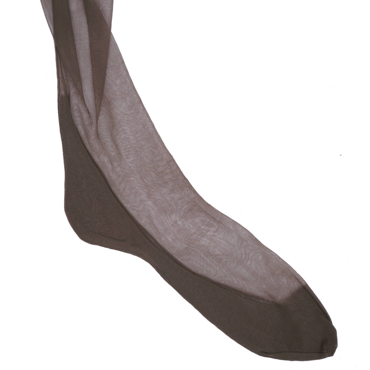 Vintage 1940s Taupe Nylon Stockings Seamed Cuban Heel Gotham Gold Stripe 9.5x34 - Poppy's Vintage Clothing