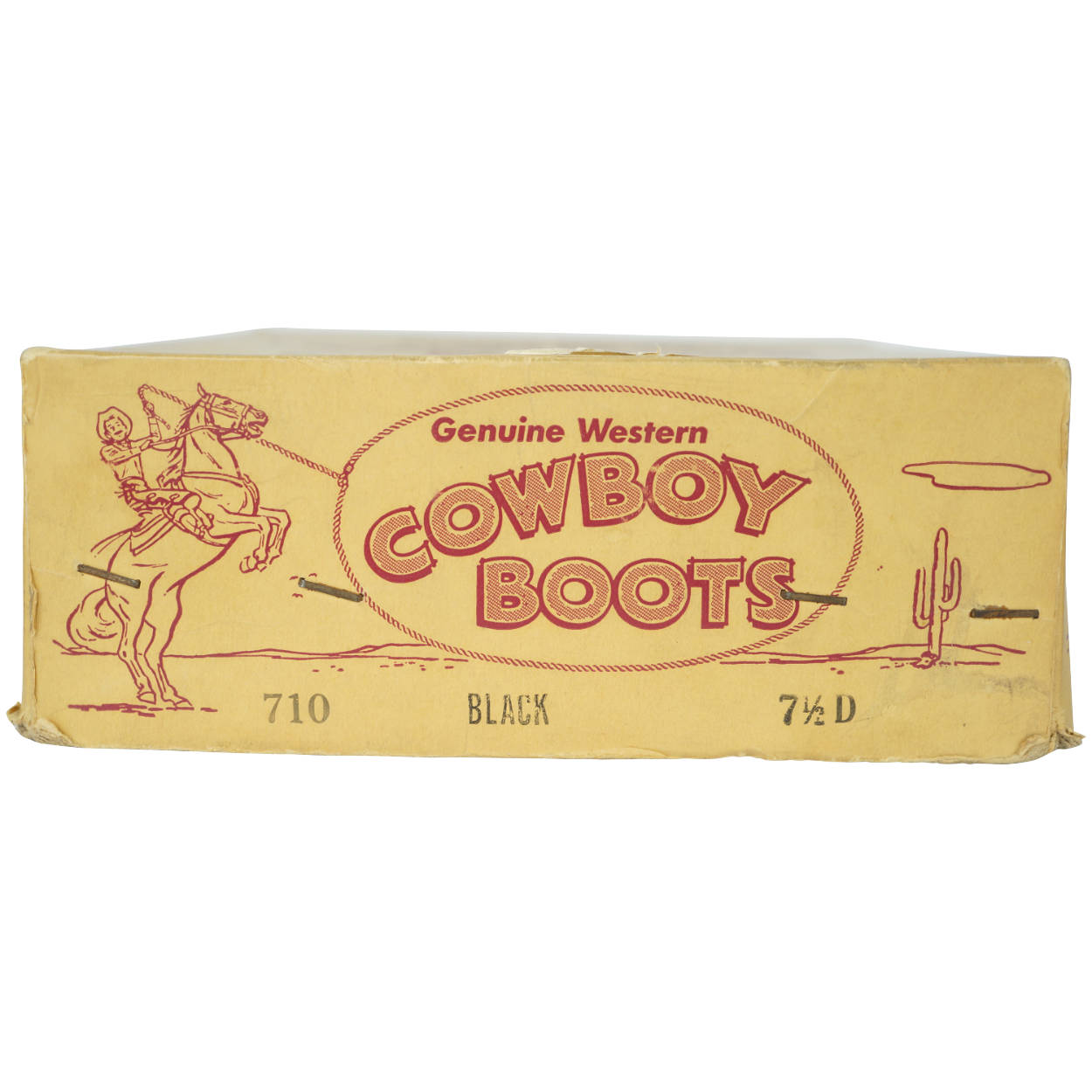 Vintage 60s Acme Cowboy Boots for Children Leather with Box - Poppy's Vintage Clothing