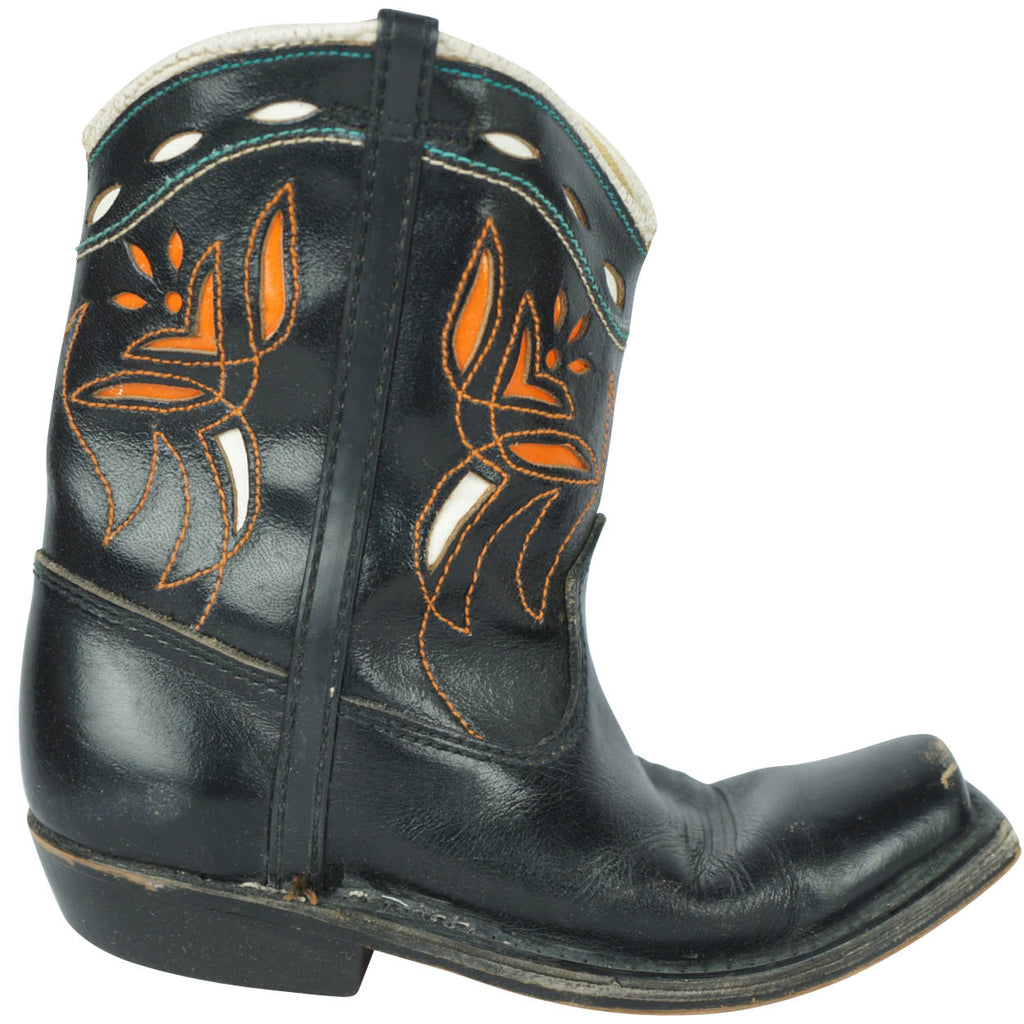 Vintage 60s Acme Cowboy Boots for Children Leather with Box - Poppy's Vintage Clothing