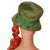 Vintage 60s Green Velour Felt Bucket Hat Ladies Size S / M - Poppy's Vintage Clothing