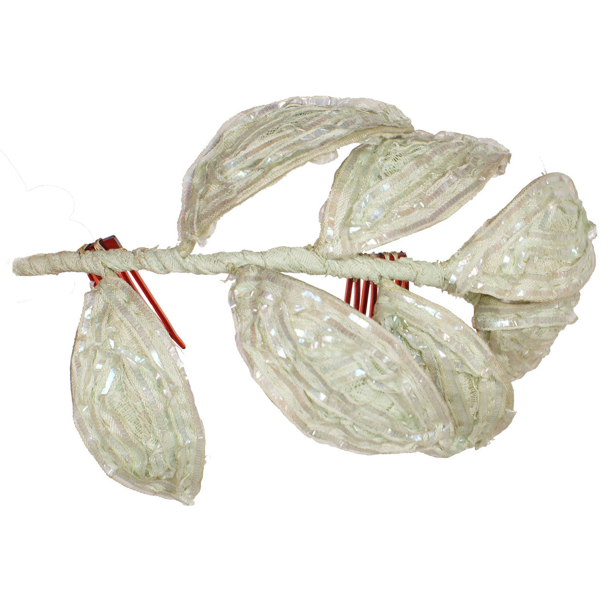 Vintage 50s Leaf Branch Cocktail Half Hat Bandeau Fascinator - Poppy's Vintage Clothing