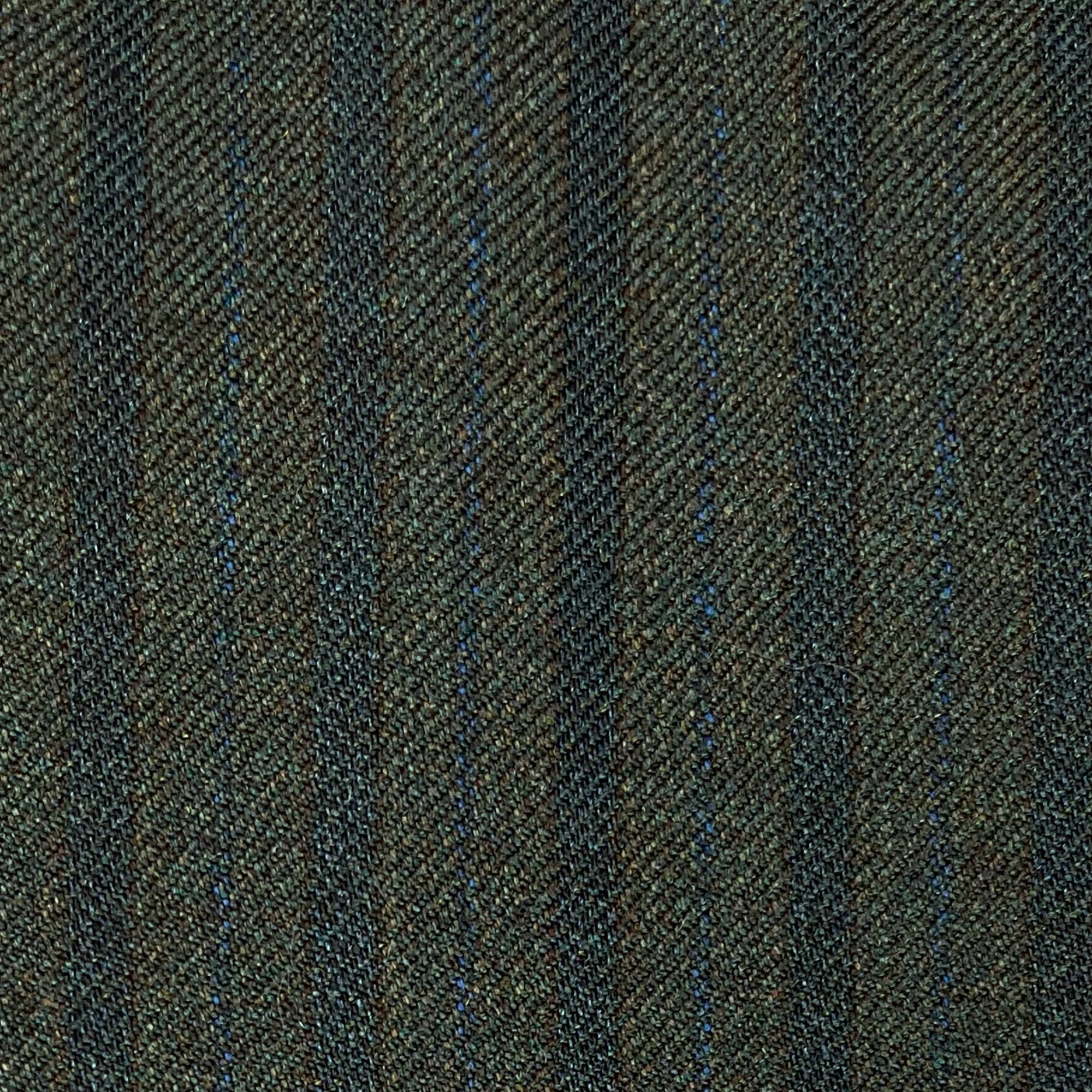 Vintage Mens 1960s Striped Suit Custom Tailored Green Wool M