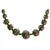 Vintage Venetian Lampwork Wedding Cake Bead Choker Necklace Jadeite Glass - Poppy's Vintage Clothing