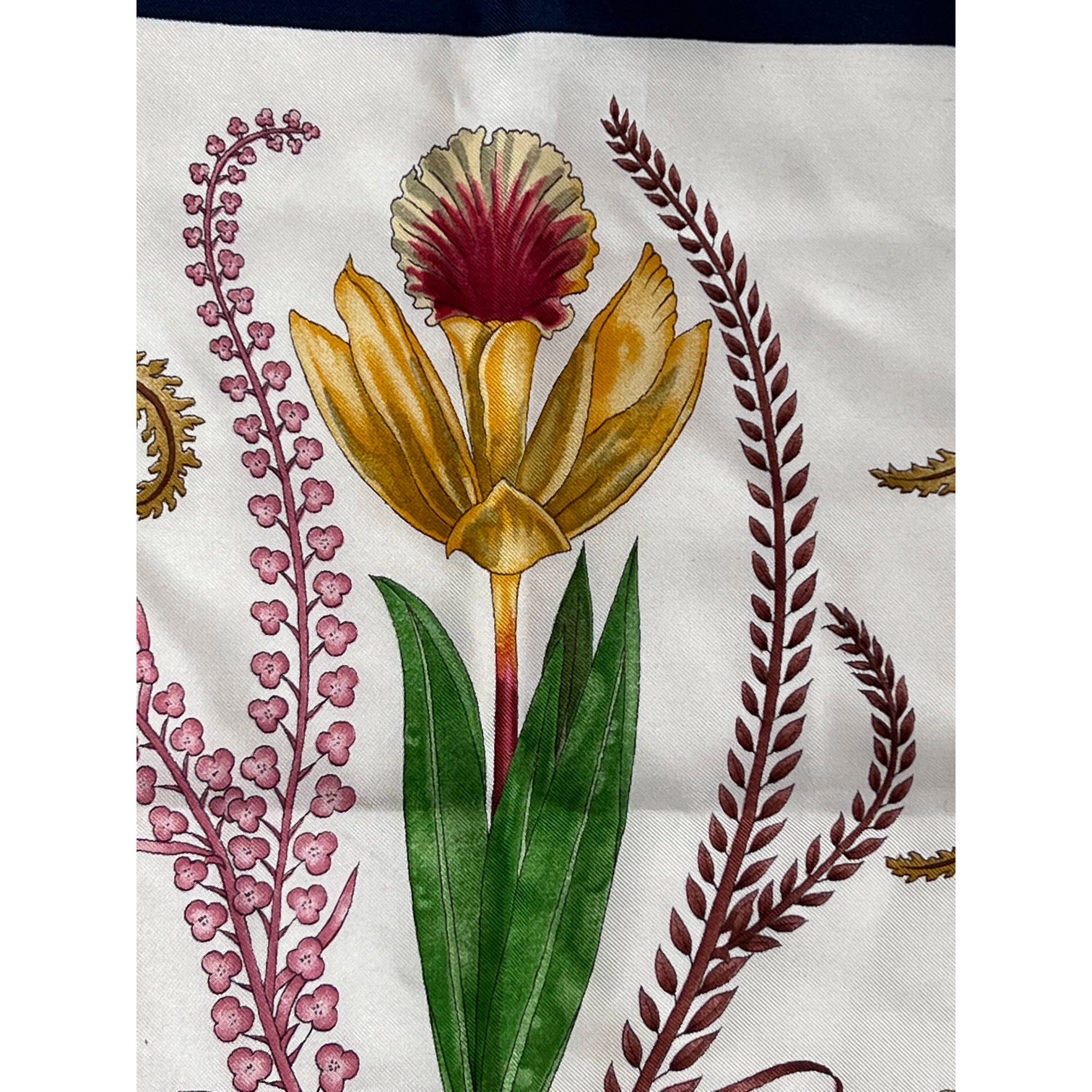 Vintage Gucci Silk Scarf Accornero Orchidee 1974 Orchids 34”