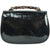 Vintage 1960s Gucci Iconic Bamboo Handle Handbag Purse Black Patent Leather 0633 - Poppy's Vintage Clothing