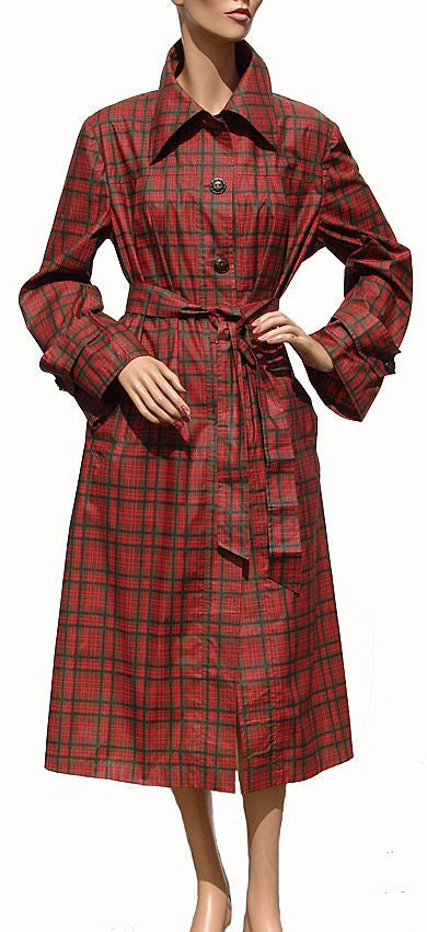Vintage 1970s Gucci Plaid Raincoat - M - L - Poppy's Vintage Clothing