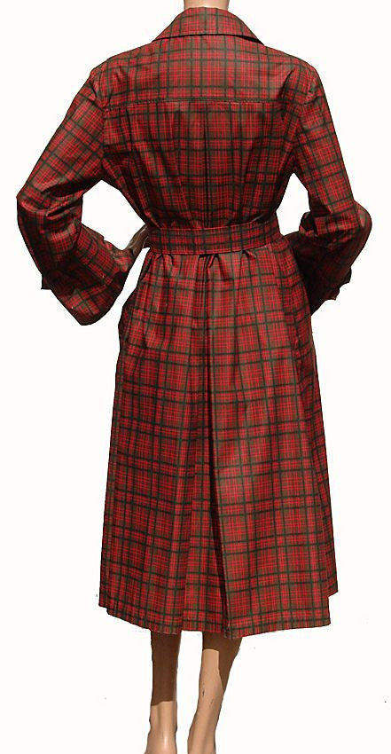 Vintage 1970s Gucci Plaid Raincoat - M - L - Poppy's Vintage Clothing