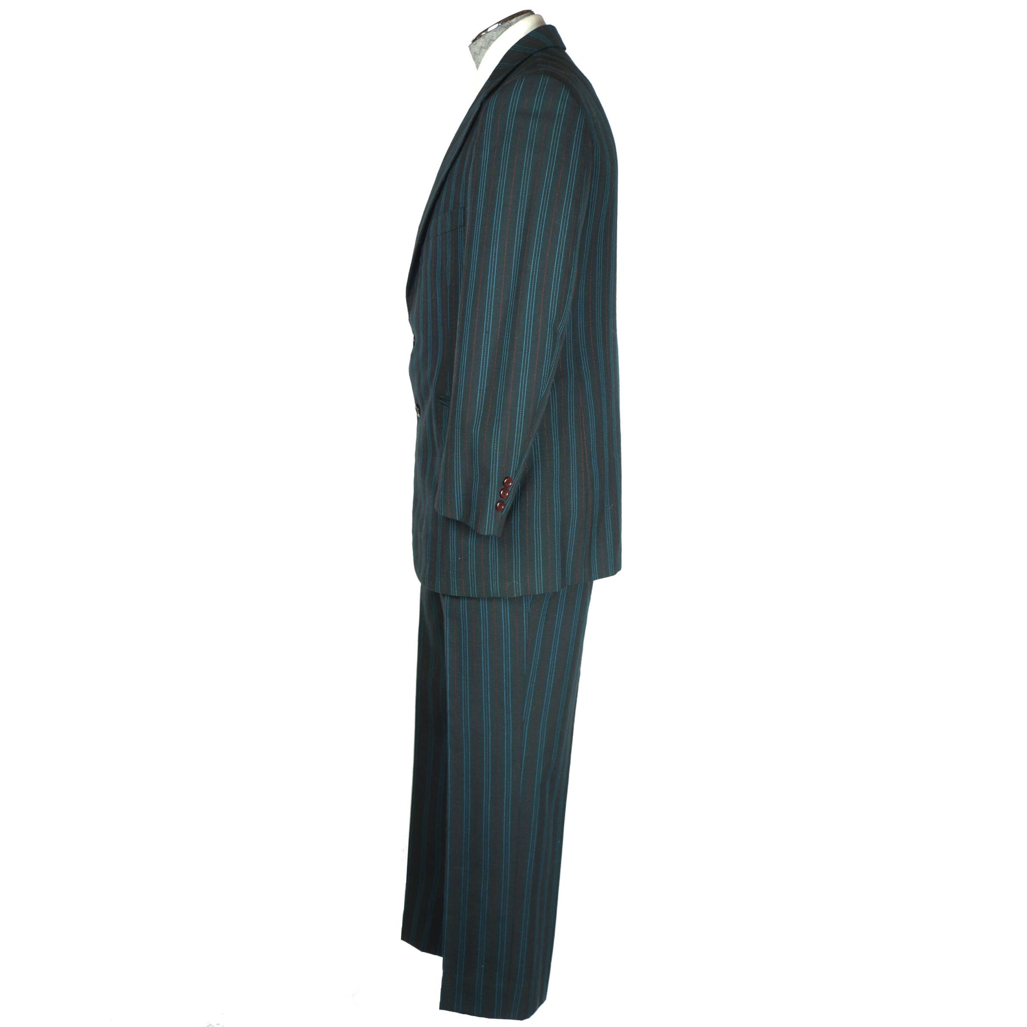 Vintage 70s Mod Mens Pinstripe Suit