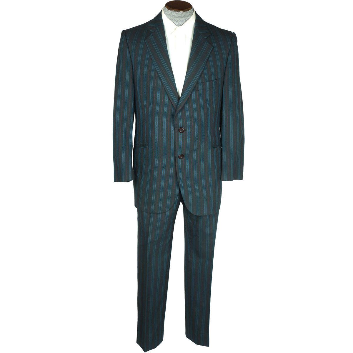 Vintage 70s Pinstripe Suit Custom Tailored Size M – Poppy