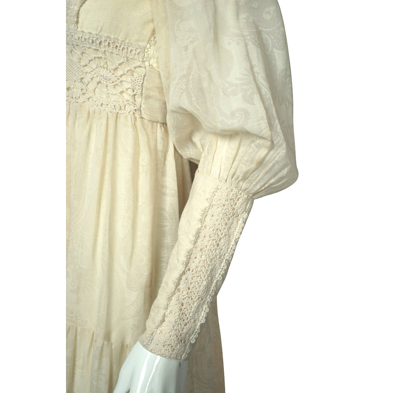 Vintage 1970s Gunne Sax Dress Boho Romantic Jessica McClintock San Francisco M - Poppy's Vintage Clothing