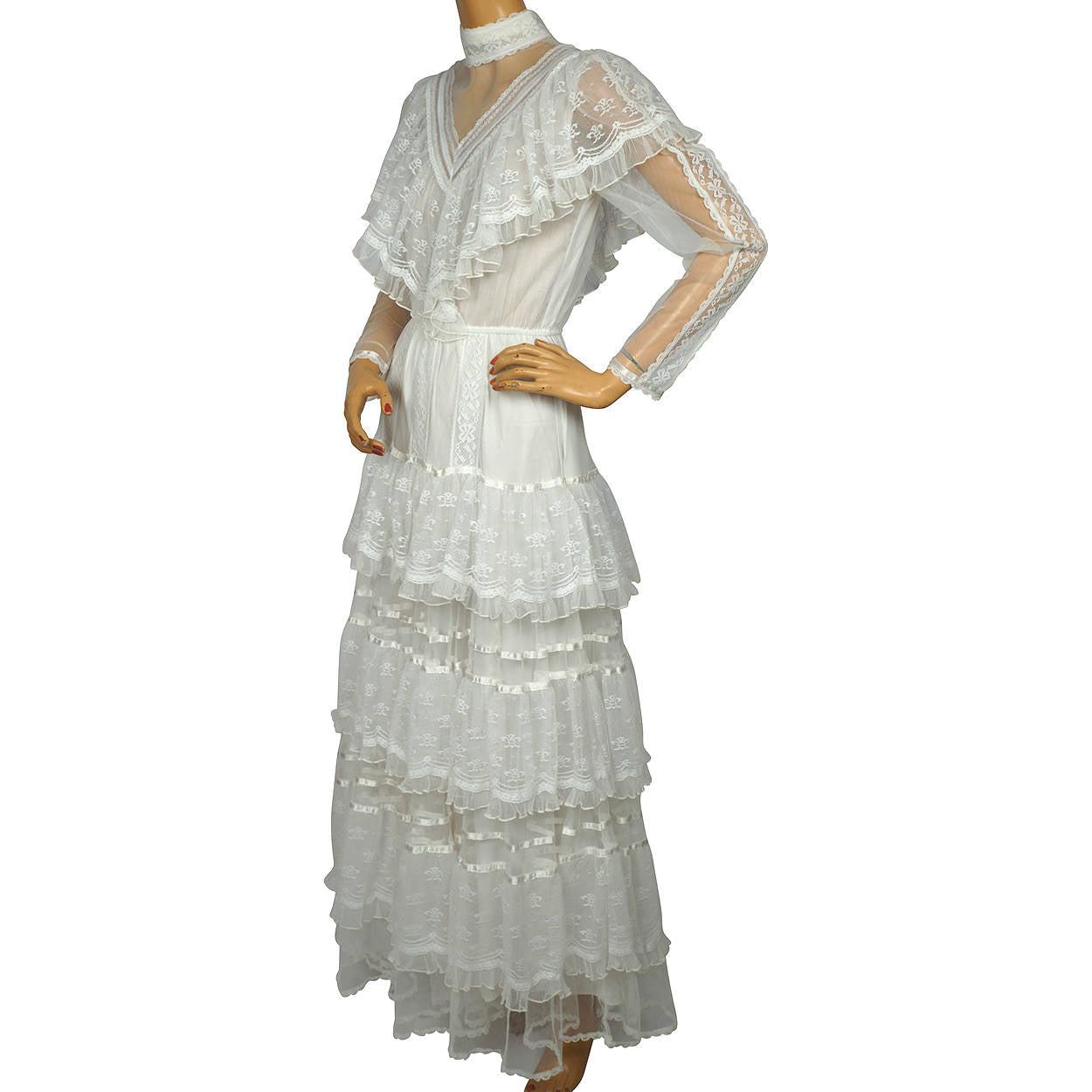 Vintage 1980s Gunne Sax Wedding Dress Boho Romantic Renaissance Bridal Collection - Poppy's Vintage Clothing