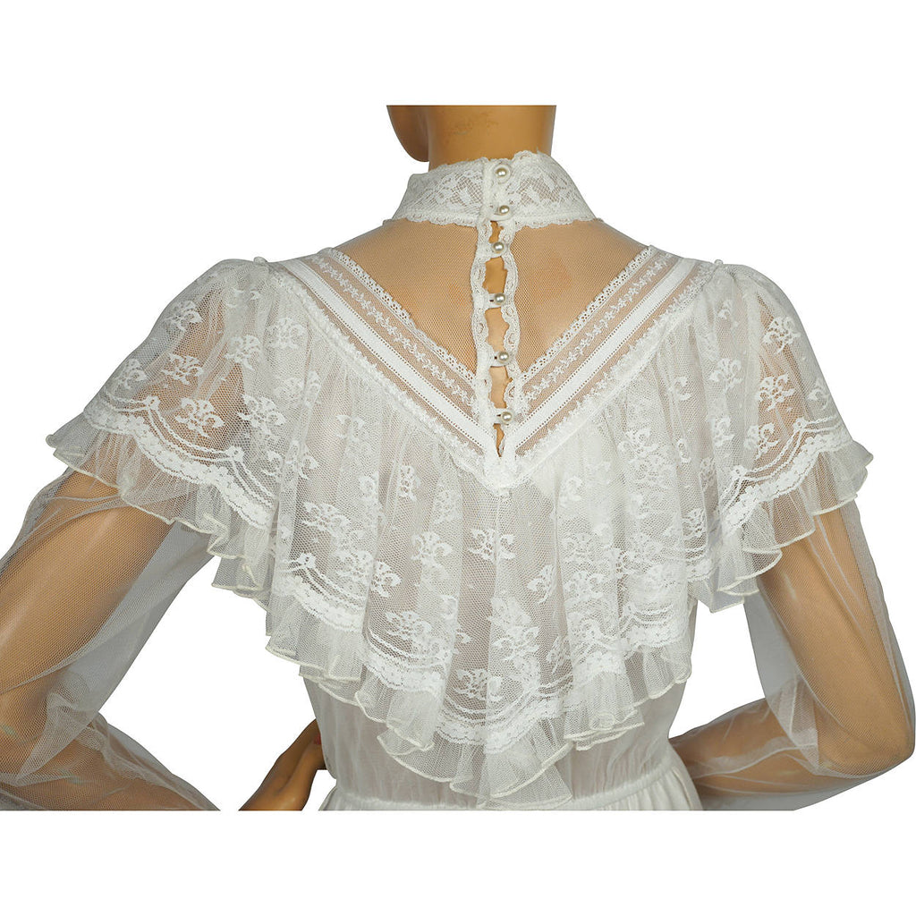 Vintage 1980s Gunne Sax Wedding Dress Boho Romantic Renaissance Bridal Collection - Poppy's Vintage Clothing