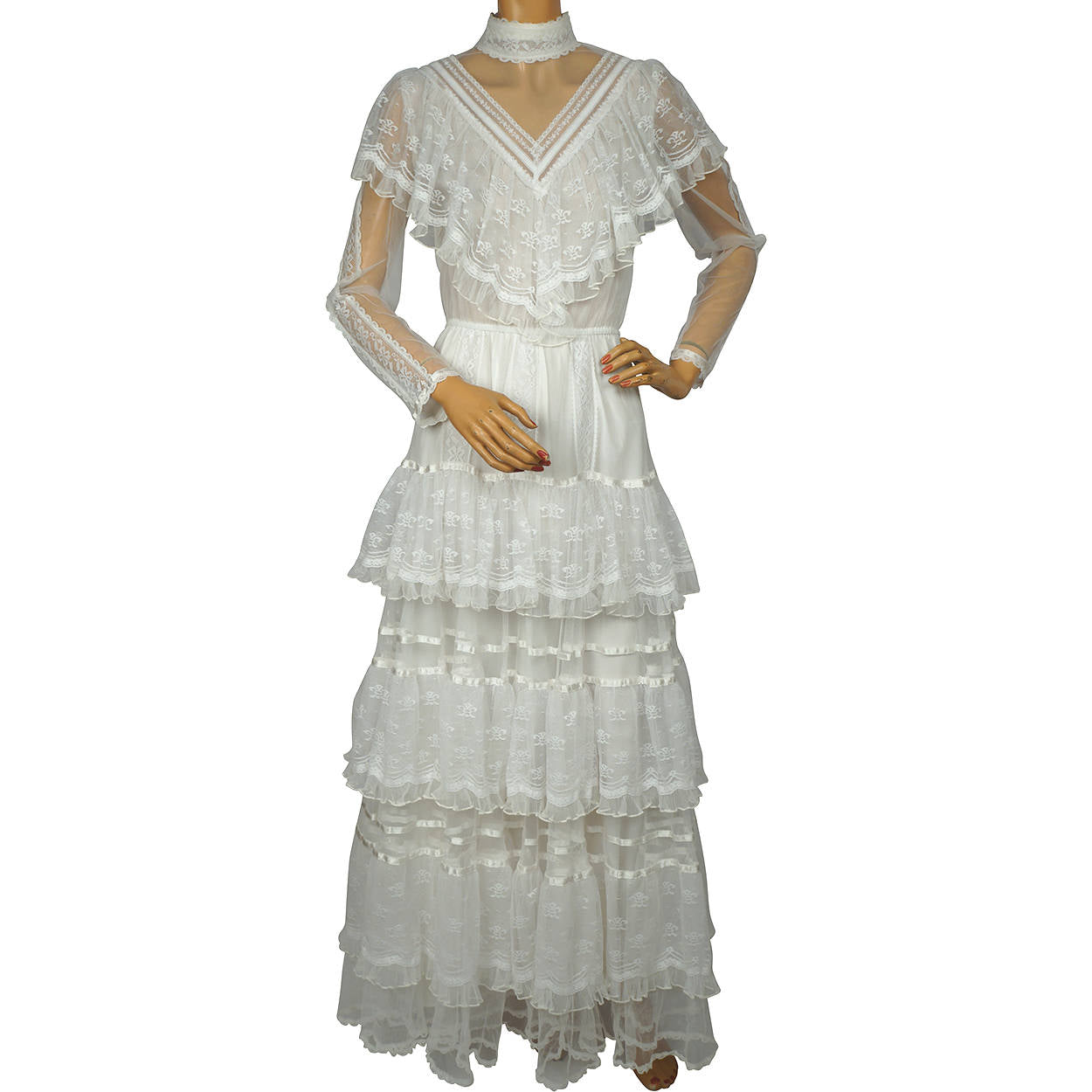 Vintage 1980s Gunne Sax Wedding Dress Boho Romantic Renaissance Bridal – Poppy's Vintage Clothing