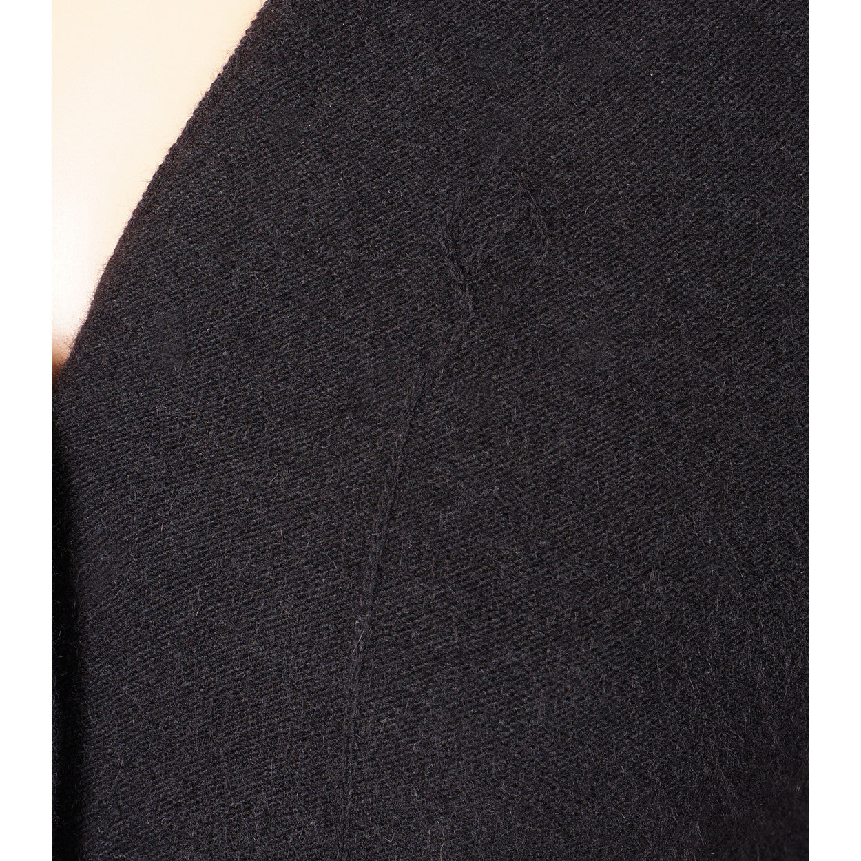 Guy Laroche Paris Sweater Black Wool &amp; Angora Blend Ladies Size S - Poppy's Vintage Clothing