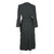 Vintage 1970s Designer Guy Laroche Black Wool Skirt Suit 2 Piece Ensemble Sz 12 - Poppy's Vintage Clothing