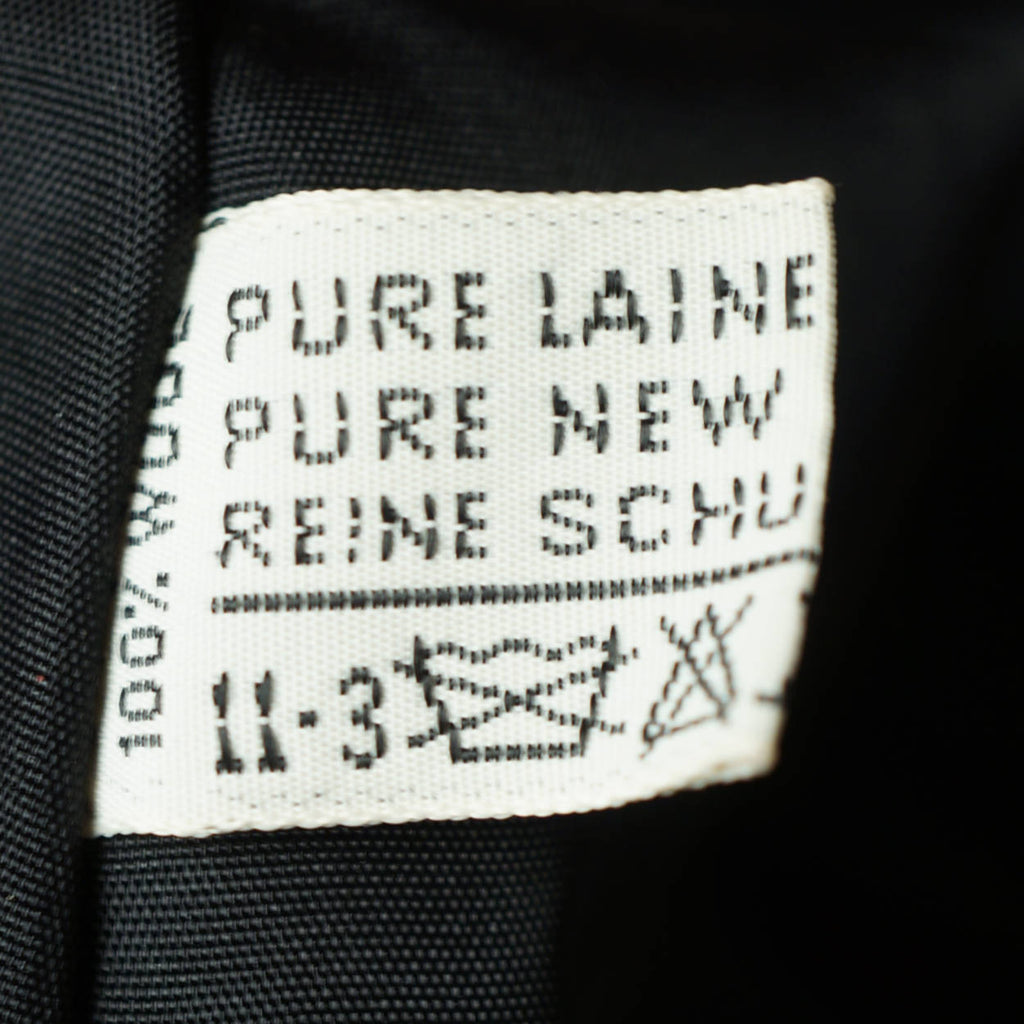 Vintage 1970s Designer Guy Laroche Black Wool Skirt Suit 2 Piece Ensemble Sz 12 - Poppy's Vintage Clothing