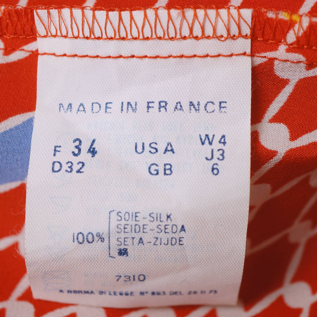 Vintage 1970s Guy Laroche Silk Blouse Red Pattern Print Ladies Size Small 4 - Poppy's Vintage Clothing