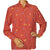 Vintage 1970s Guy Laroche Silk Blouse Red Pattern Print Ladies Size Small 4 - Poppy's Vintage Clothing