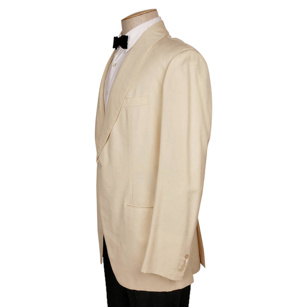 Vintage 1970s H Creed & Co Paris Mens Off White Dinner Jacket Size M - Poppy's Vintage Clothing
