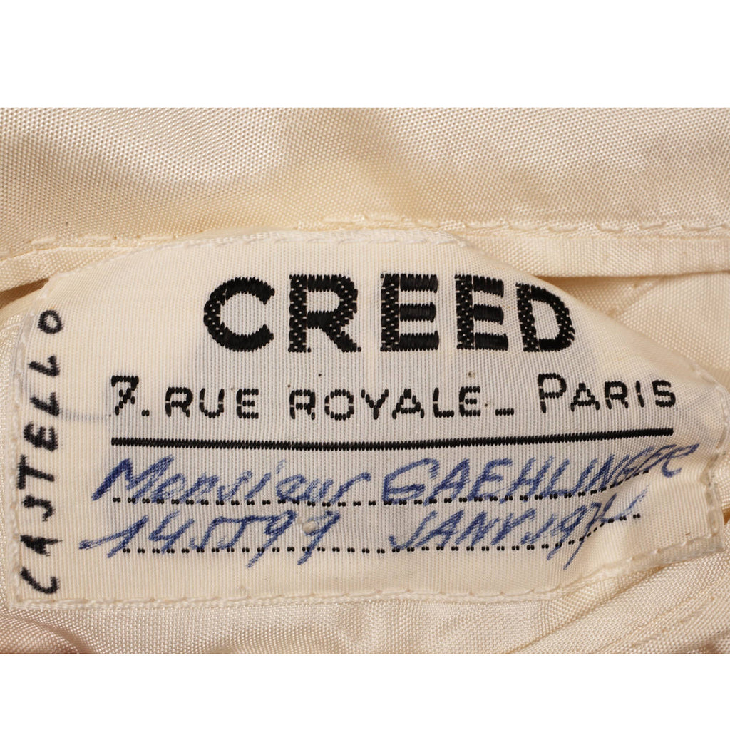 Vintage 1970s H Creed & Co Paris Mens Off White Dinner Jacket Size M - Poppy's Vintage Clothing