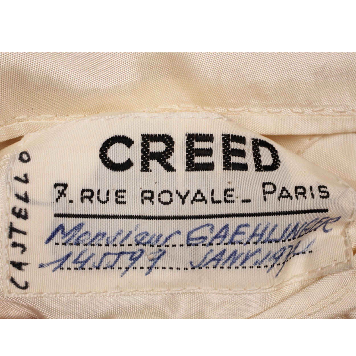 Vintage 1970s H Creed & Co Paris Mens Off White Dinner Jacket Size M - Poppy's Vintage Clothing