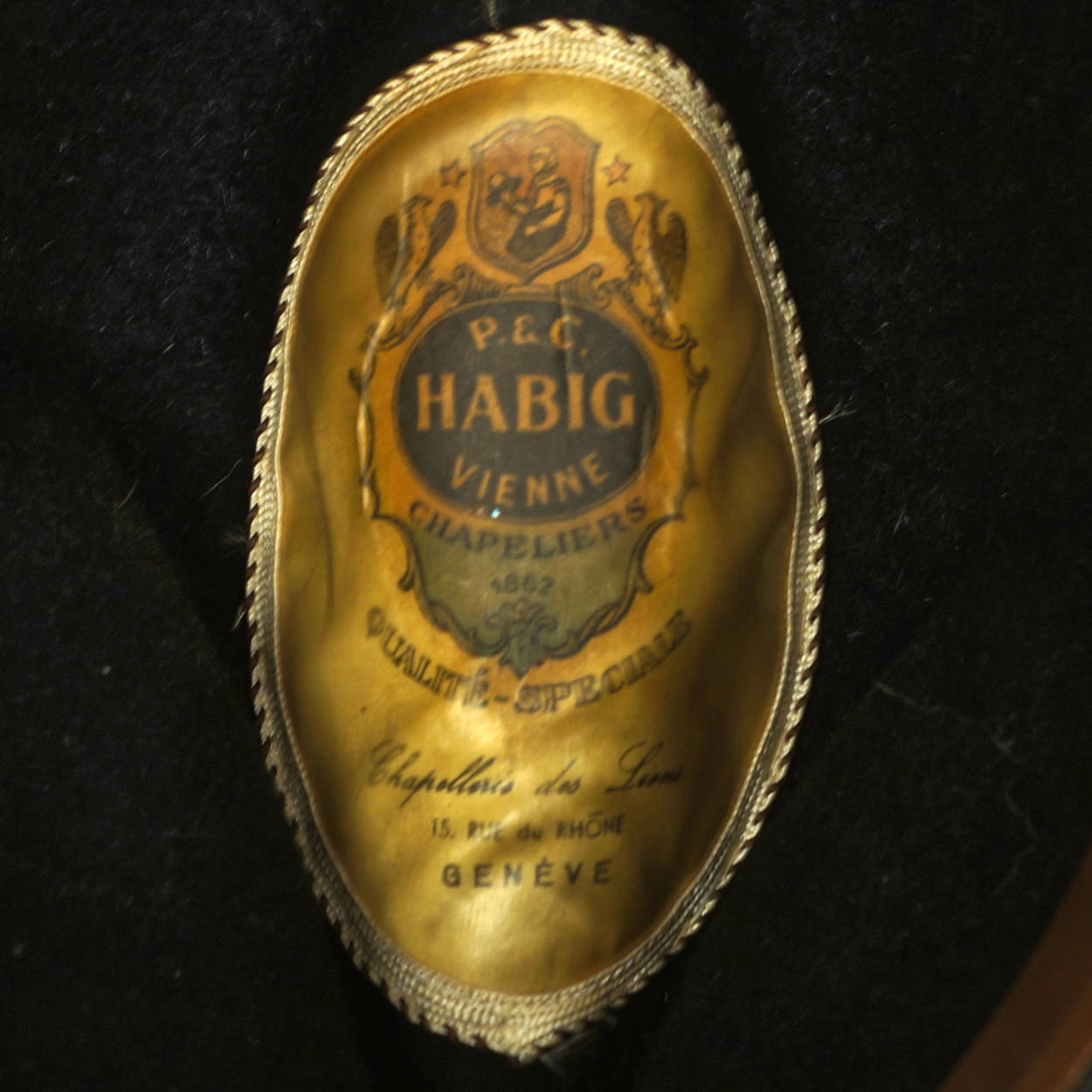 Vintage P &amp; C Habig Trilby Fedora 1950s Mens Black Hat Austria Size Large 7 1/4 - Poppy's Vintage Clothing