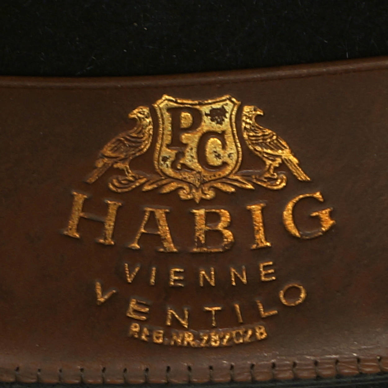 Vintage P &amp; C Habig Trilby Fedora 1950s Mens Black Hat Austria Size Large 7 1/4 - Poppy's Vintage Clothing