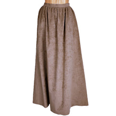 Vintage 1970s Halston Ultrasuede Taupe Maxi Skirt - Poppy's Vintage Clothing