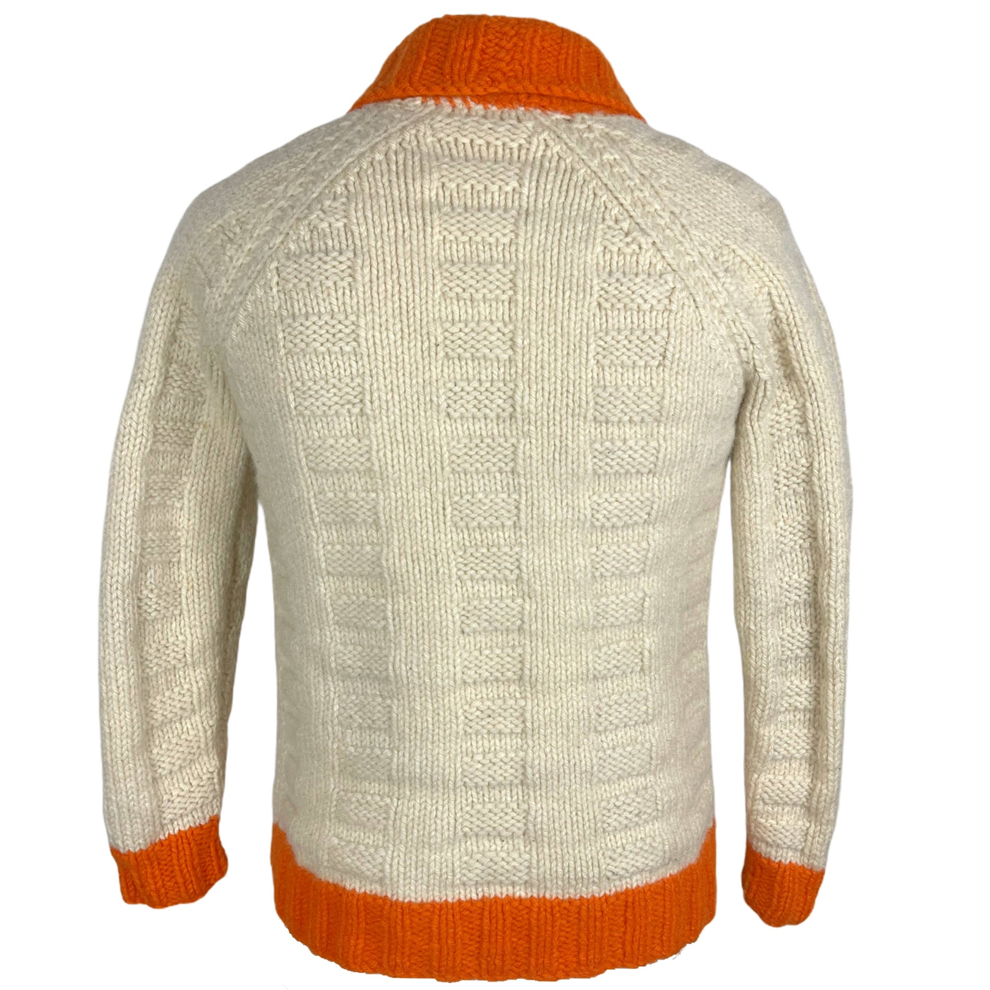 Vintage Cowichan 1950s Hand Knit Sweater Jacket Mens Size S