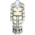 Vintage Hand Knit Coat Sweater Wool Green & Off White Size M
