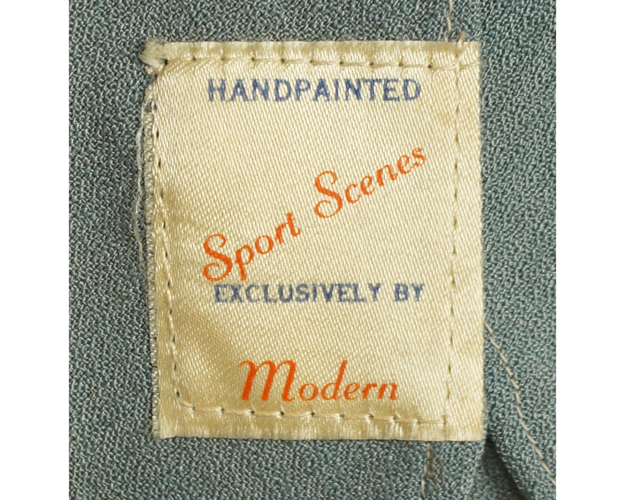 Vintage 1940s Swing Tie Hand Painted Stallion Horse Western Scene Mens Necktie - Poppy's Vintage Clothing