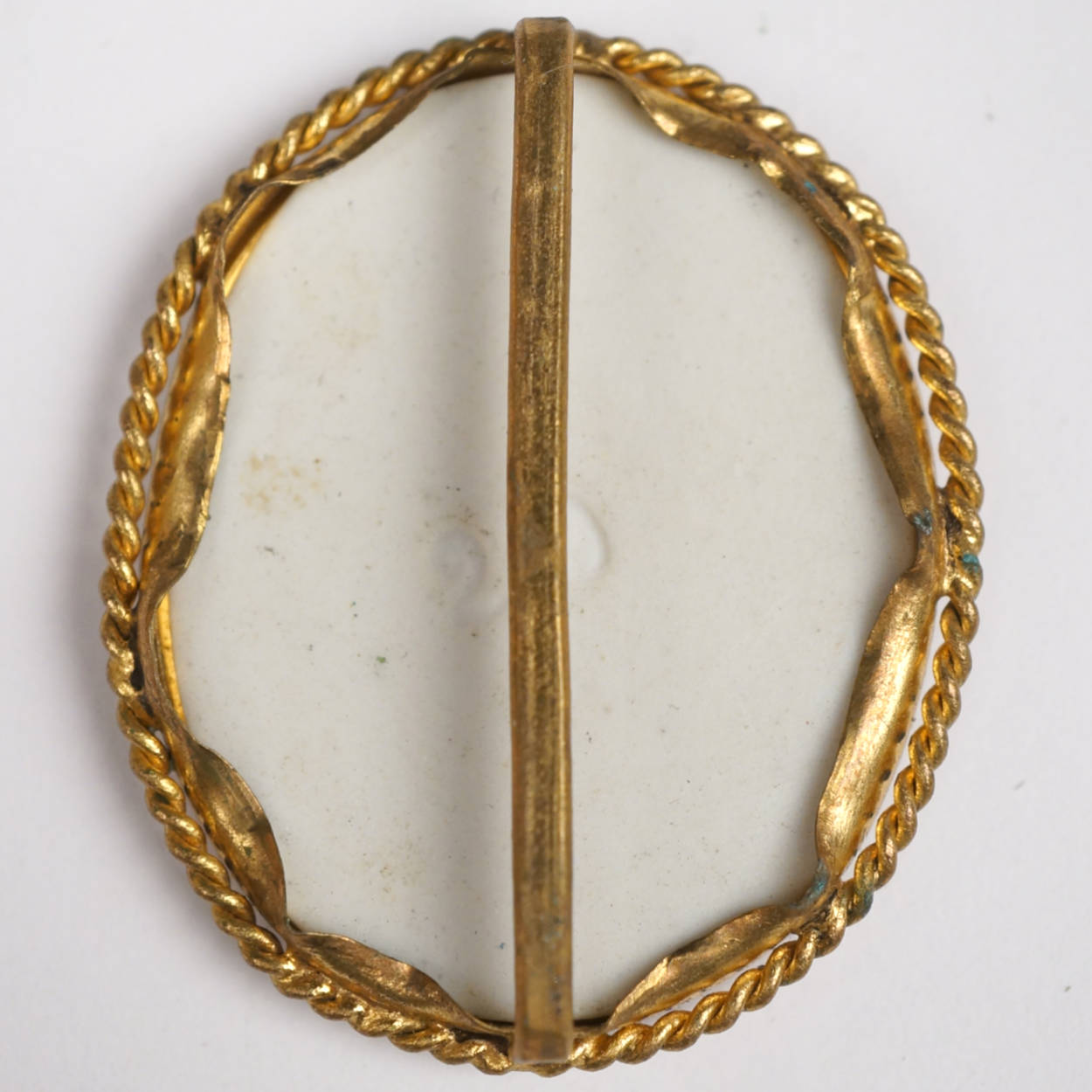 Antique Limoges Porcelain Hand Painted Roses Stud Buttons and Sash Buckle - Poppy's Vintage Clothing