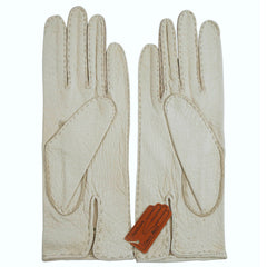 Vintage Unused Peccary Leather Gloves w Hand Sewn Tag Size 7 - Poppy's Vintage Clothing