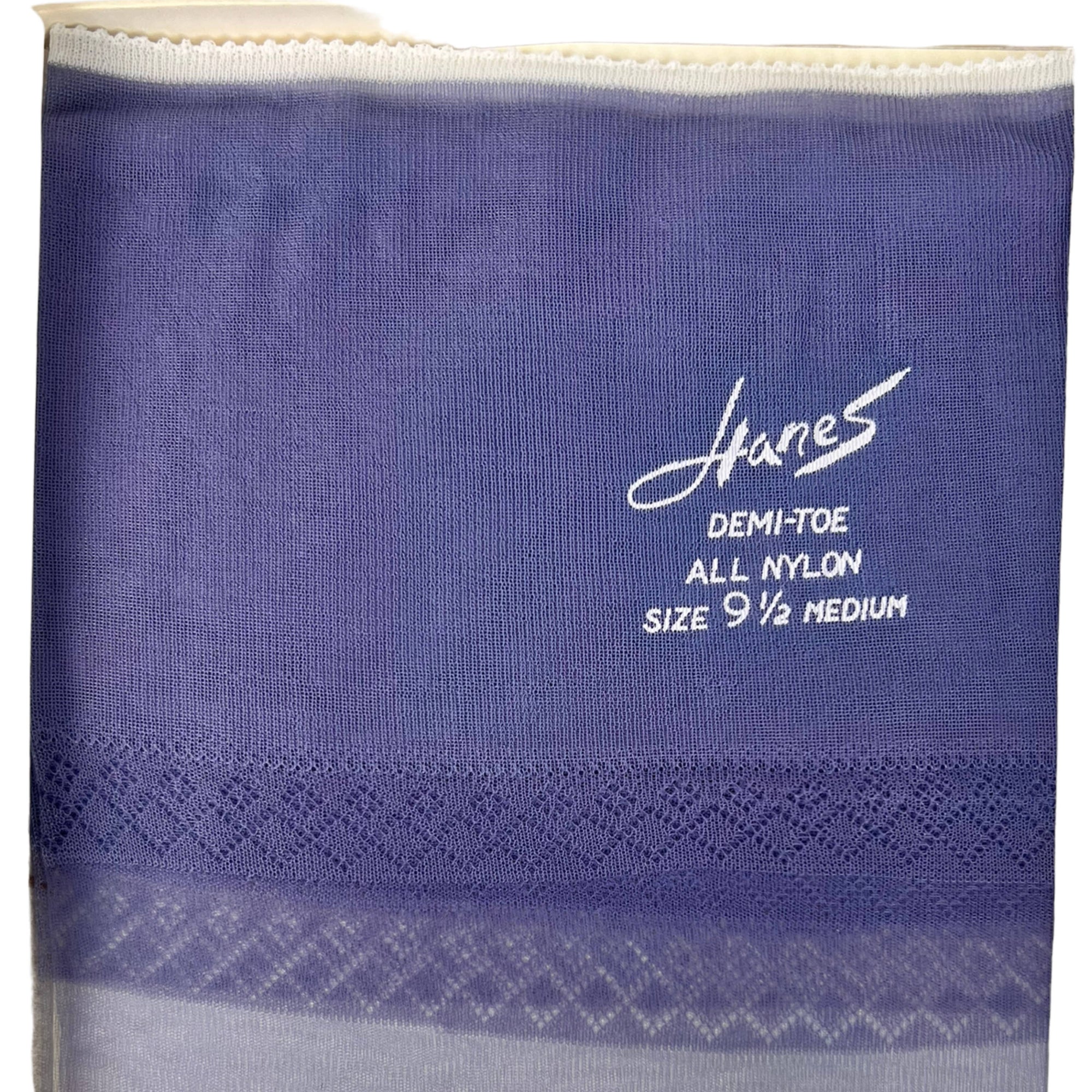 1960s Vintage Hanes 615 Nylon Stockings Violet 9.5 M 2 Pr