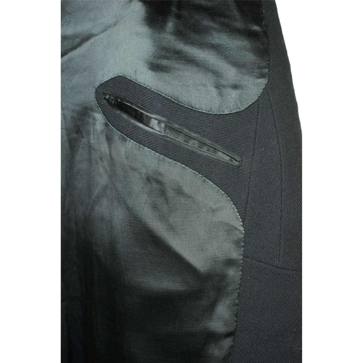 Vintage 1930s Wool Overcoat Black Coat Swiss Tailor Hansjakob Bern Switzerland - Poppy's Vintage Clothing