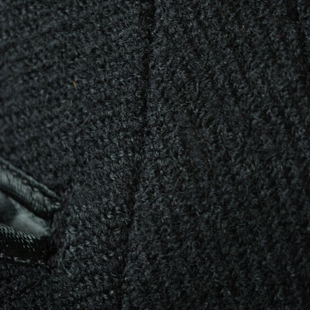 Vintage 1930s Wool Overcoat Black Coat Swiss Tailor Hansjakob Bern Switzerland - Poppy's Vintage Clothing