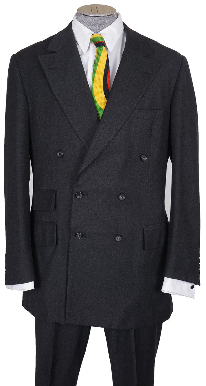 Hardy Amies Grey Suit for Men 1970s Mod Style Jacket and Pants Size L 42 T - Poppy's Vintage Clothing