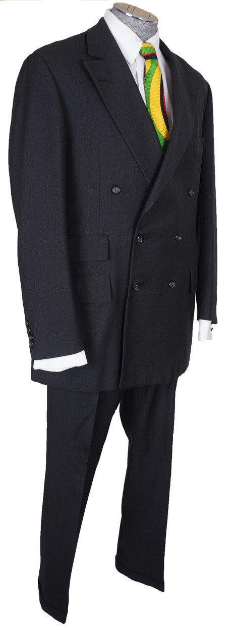 Hardy Amies Grey Suit for Men 1970s Mod Style Jacket and Pants Size L 42 T - Poppy's Vintage Clothing