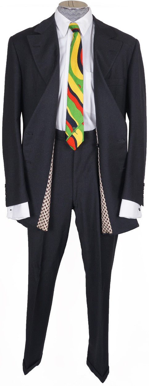 Hardy Amies Grey Suit for Men 1970s Mod Style Jacket and Pants Size L 42 T - Poppy's Vintage Clothing