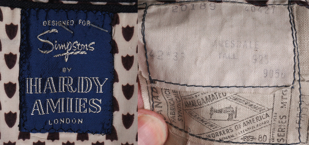 Hardy Amies Grey Suit for Men 1970s Mod Style Jacket and Pants Size L 42 T - Poppy's Vintage Clothing