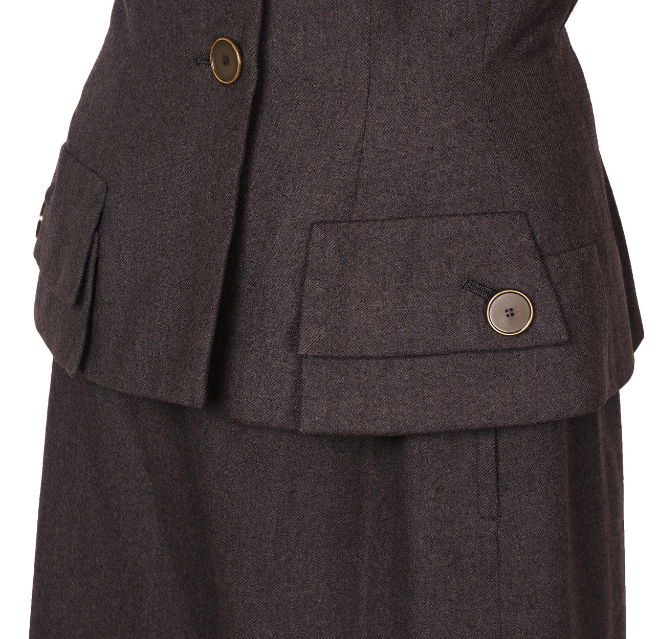 1950s Grey Wool Ladies Suit by Hardy Amies - Poppy's Vintage Clothing