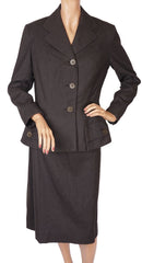 1950s Grey Wool Ladies Suit by Hardy Amies - Poppy's Vintage Clothing
